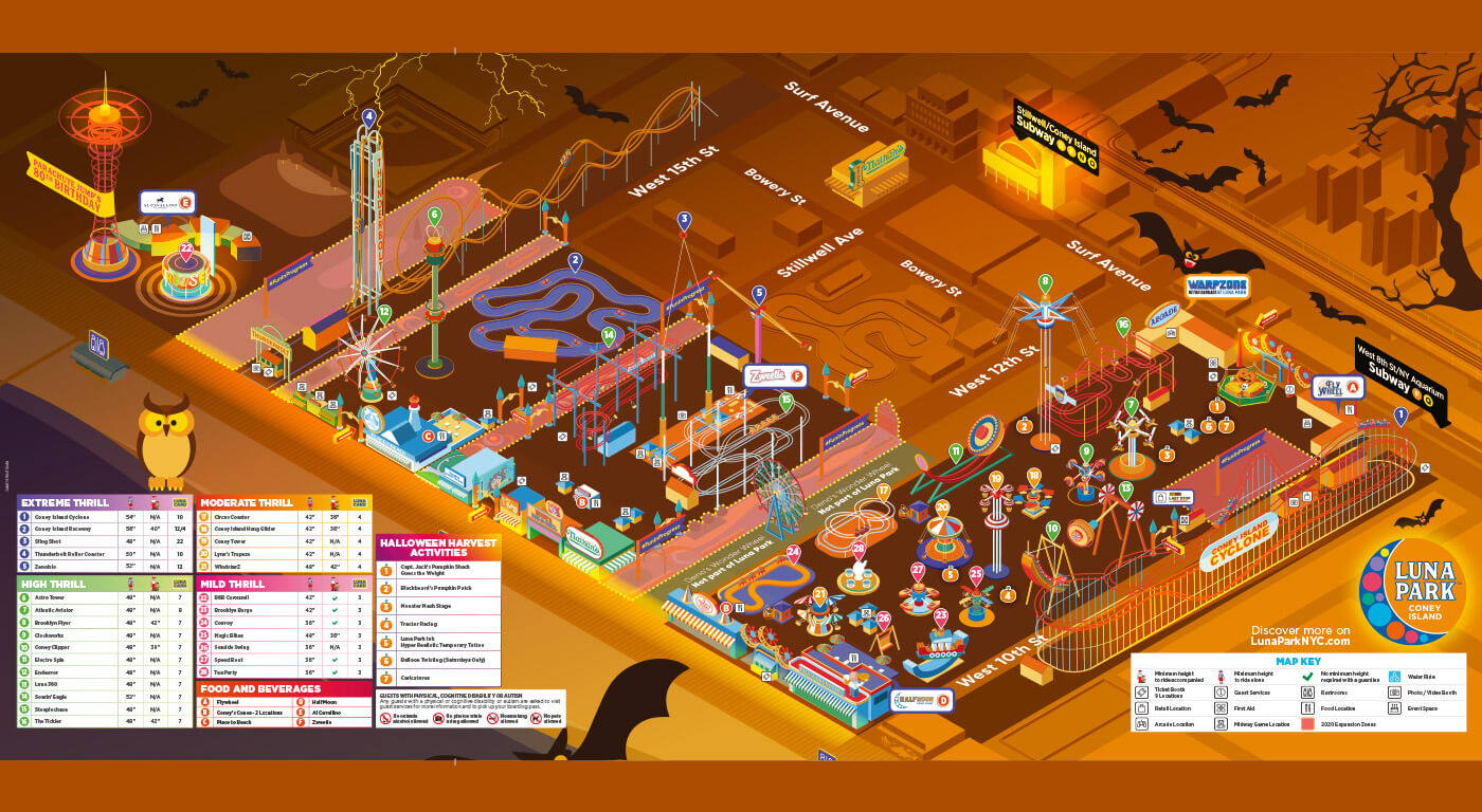 Luna Park mappa halloween