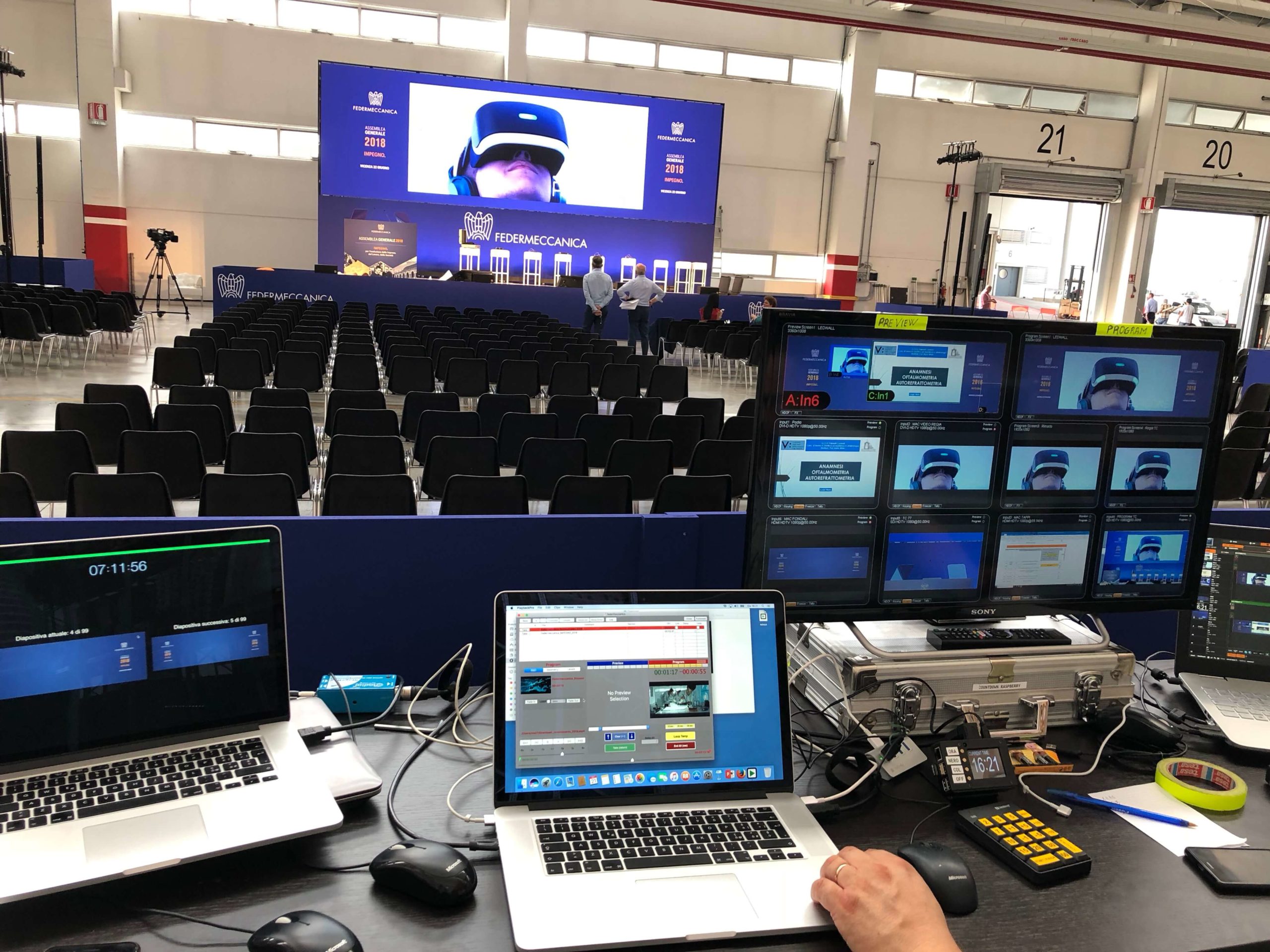 Assemblea generale 2018 Federmeccanica - backstage allestimento evento